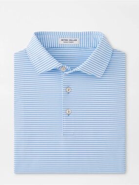 NWOT Peter Millar Hales Performance Jersey Polo Cottage Blue Size L